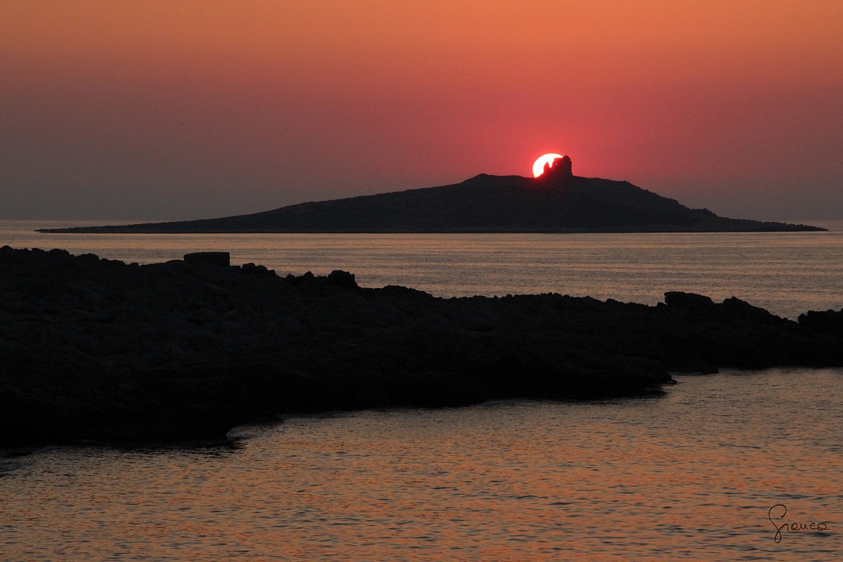 Tramonto sulla torre dell'Isola delle Femmine