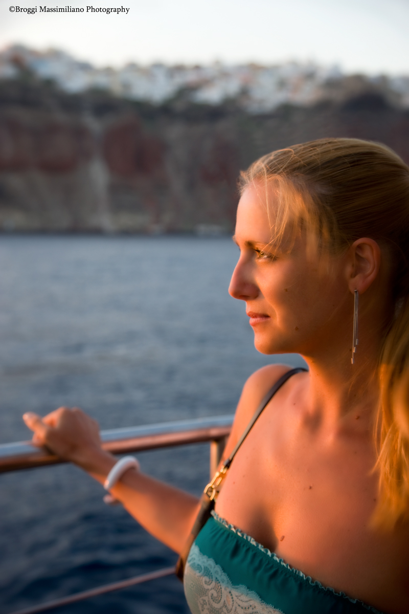 laura in Santorini, Greece