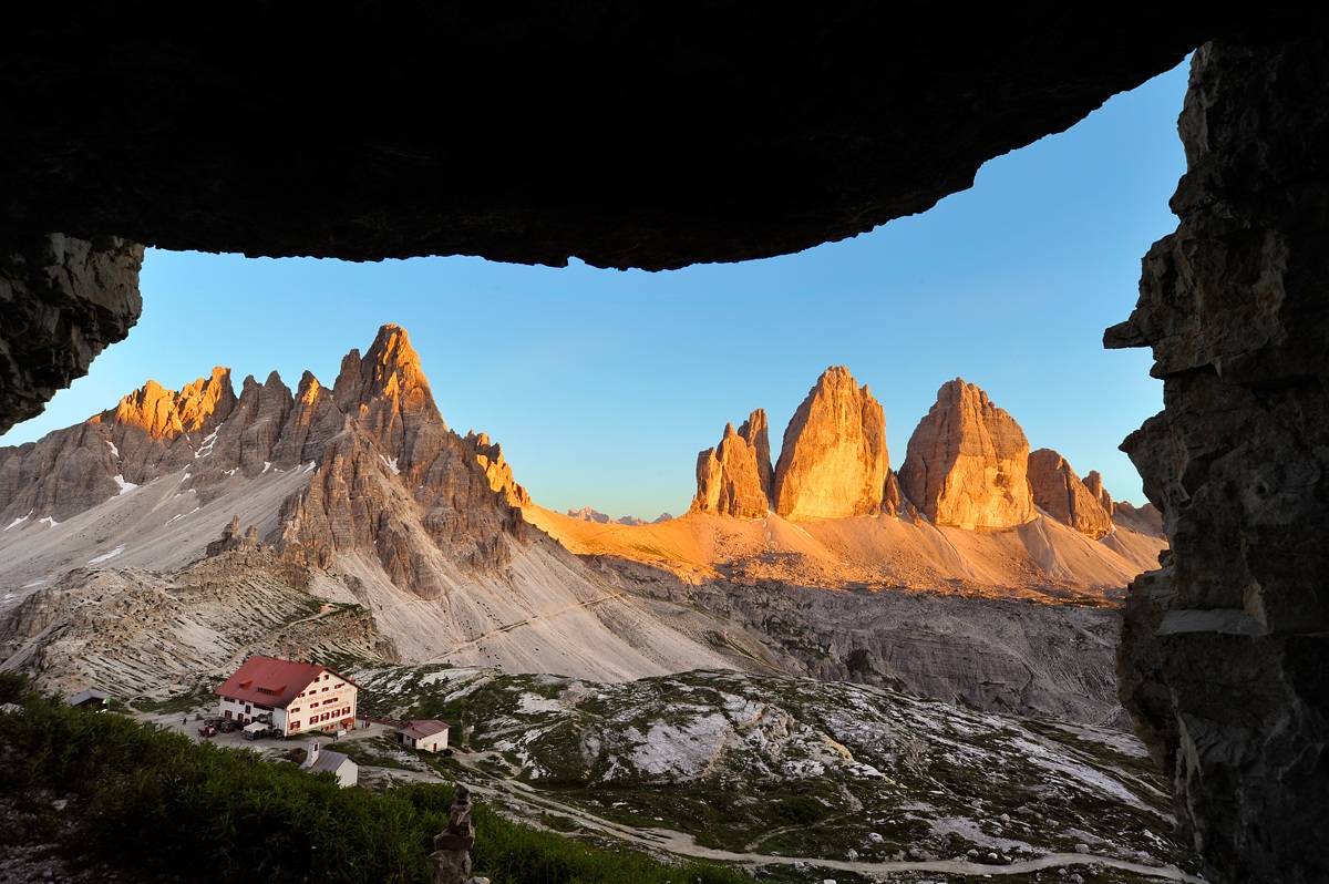 tre cime al tamonto
