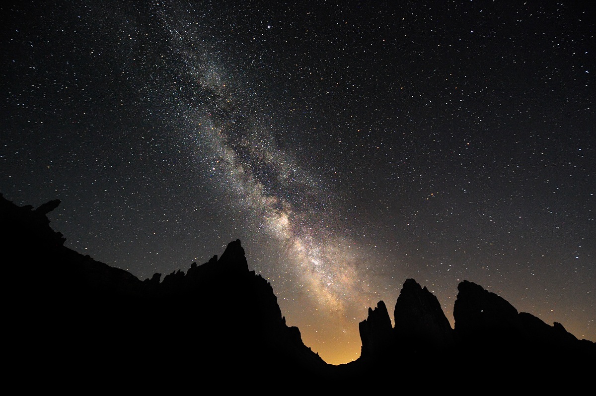 via lattea tre cime di lavaredo 12800 iso