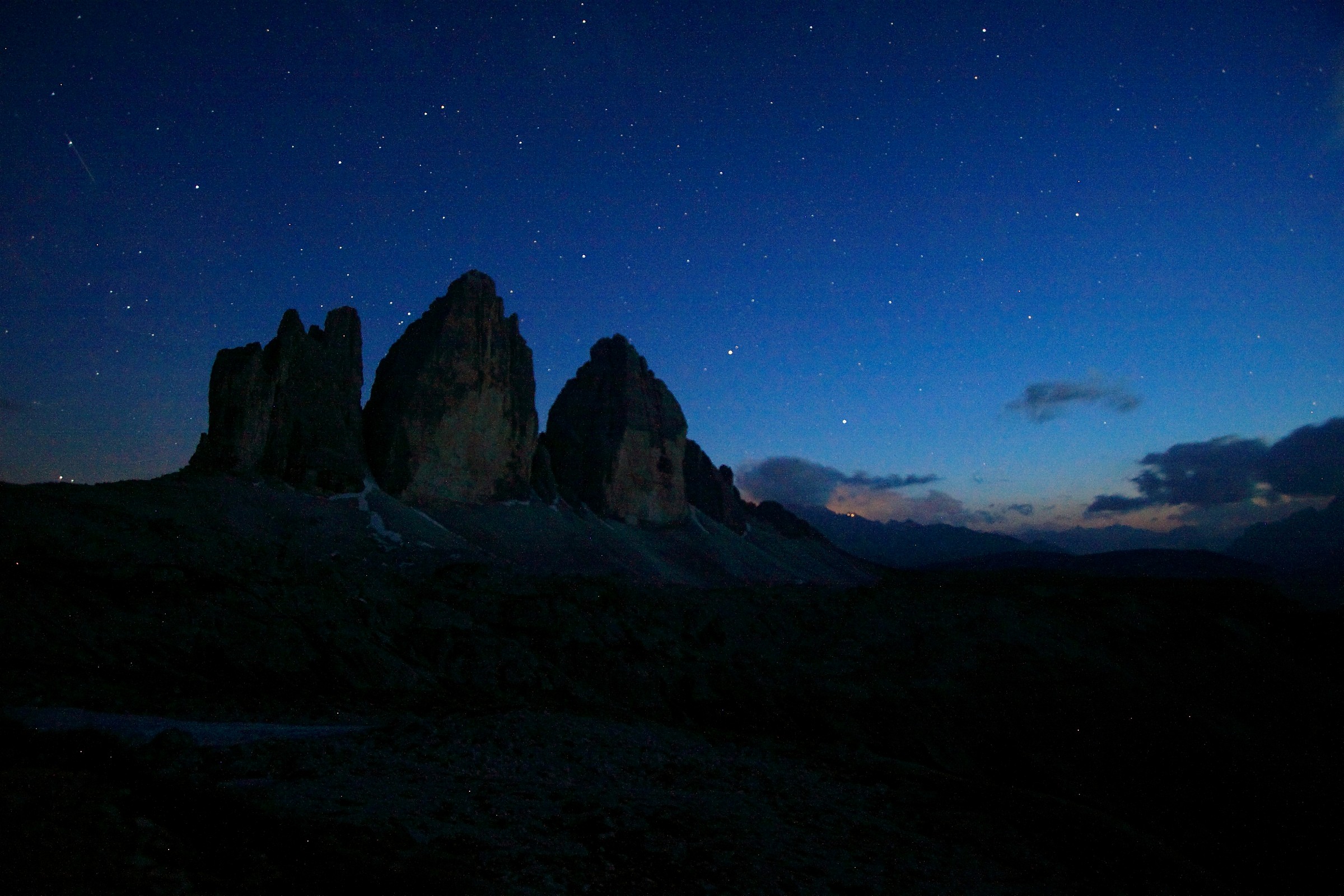 tre cime di Lavaredo dopo tramonto 2