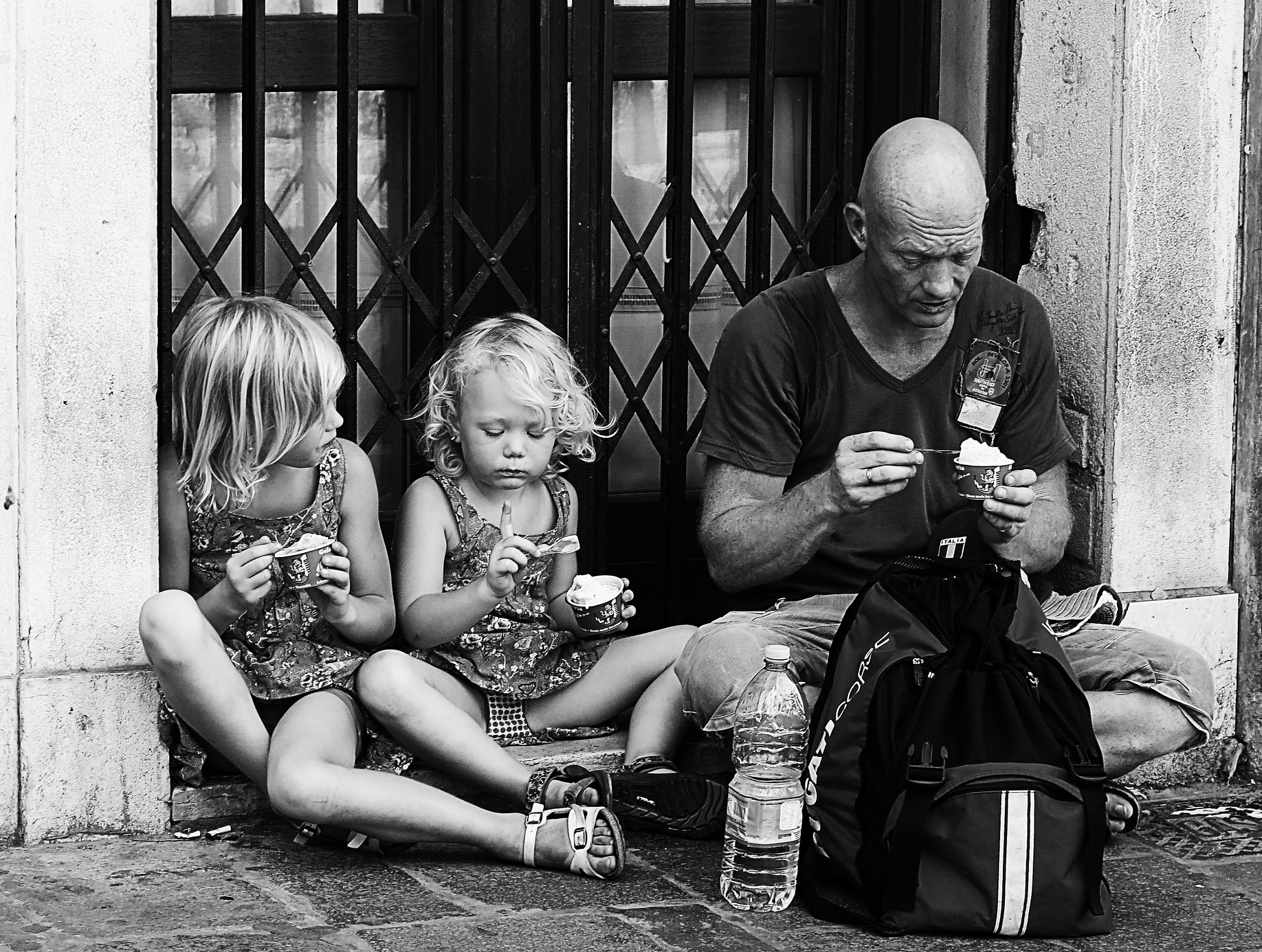 Father and daughters