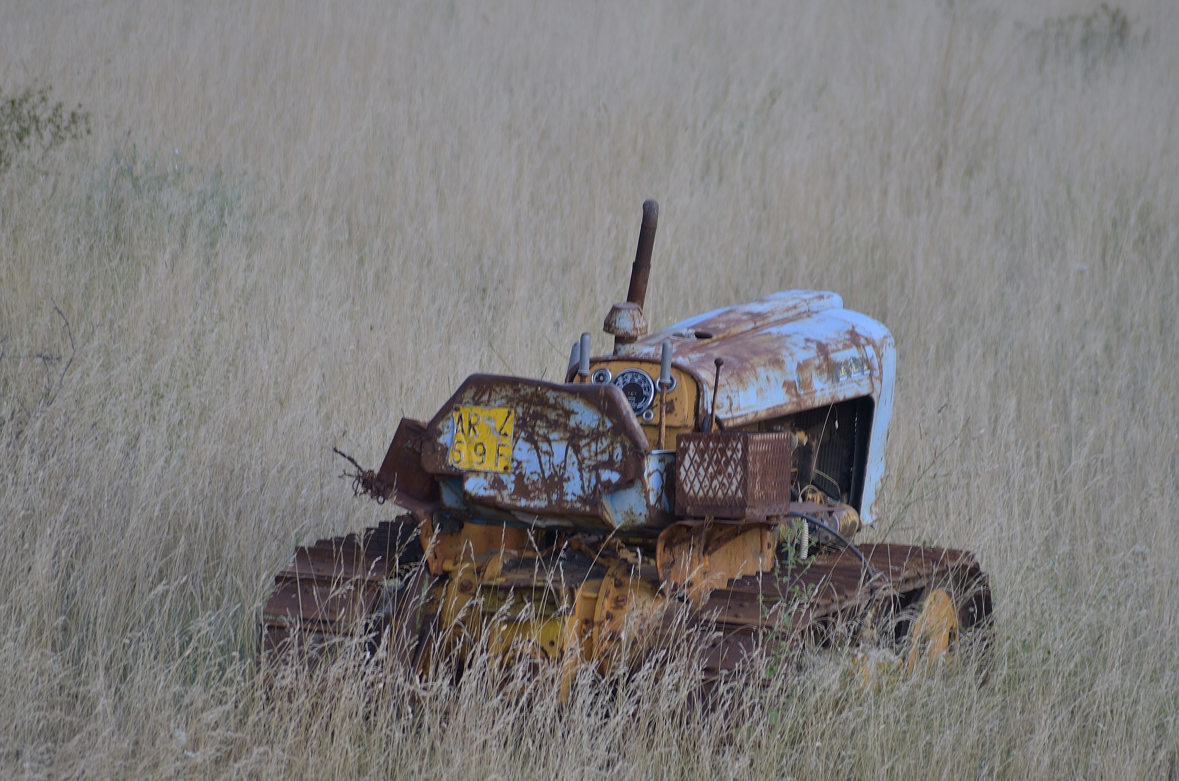 Abandoned in his field