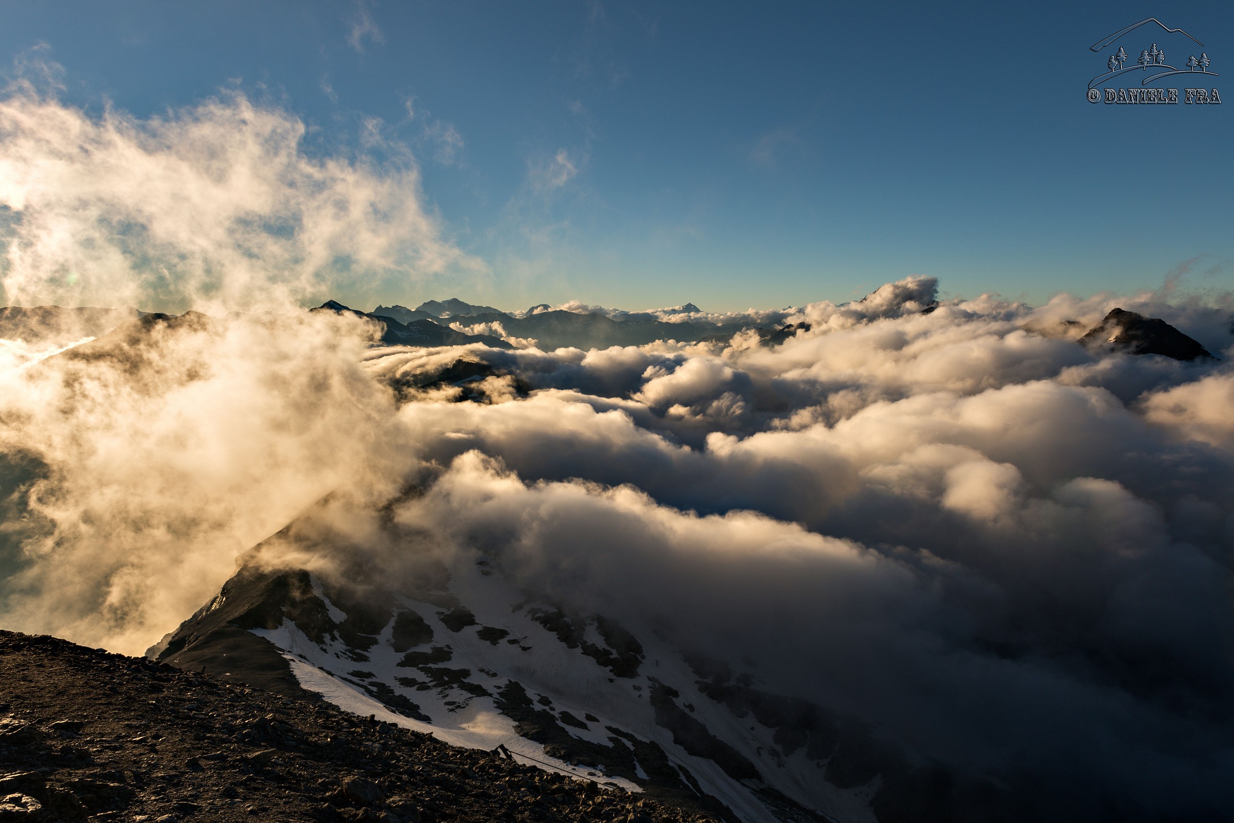 From the summit of Rocciamelone looking to France