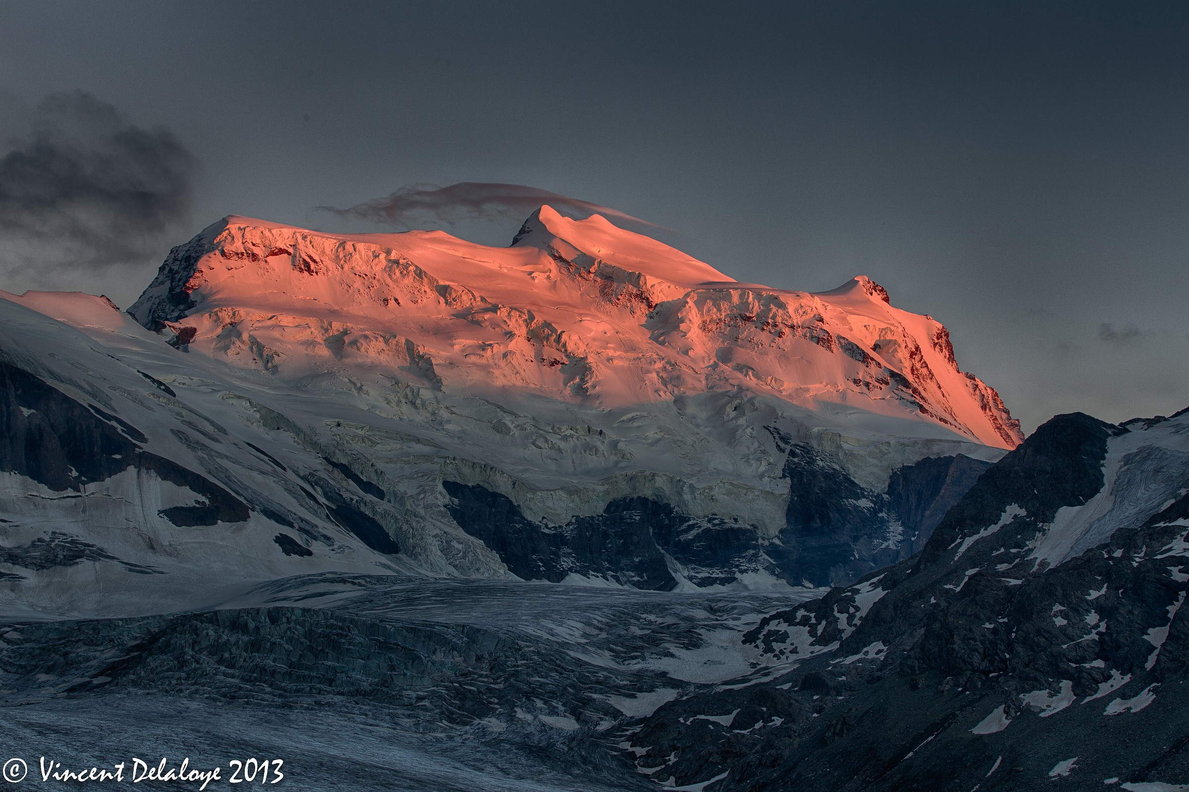 Sunset on the Grand Combin (4314m)