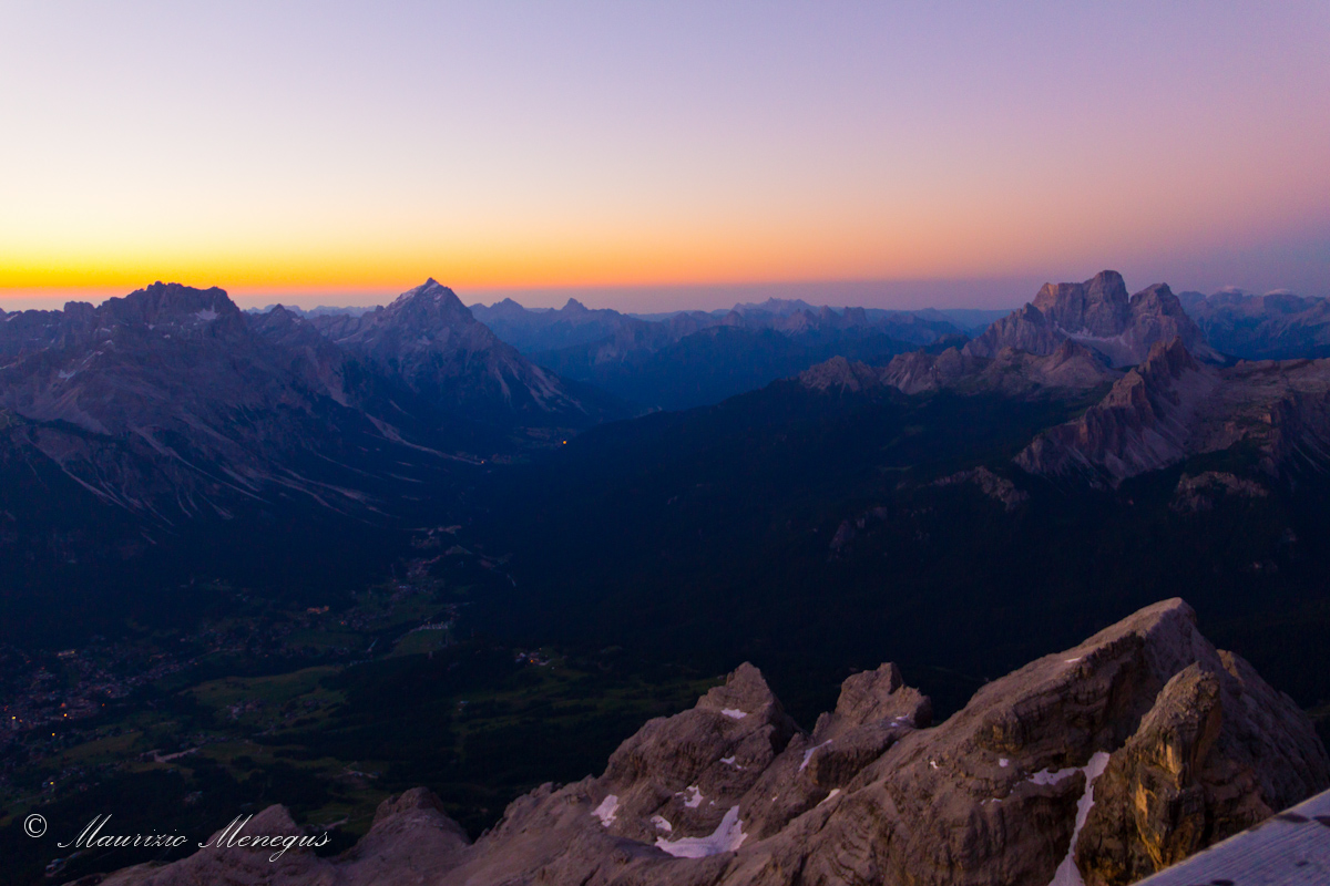 Alba dalla cima della Tofana di mezzo