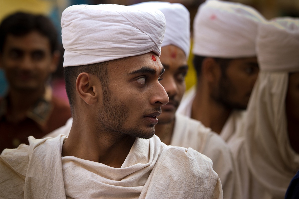 Brahmin pilgrim in Trichy, Tamil Nadu