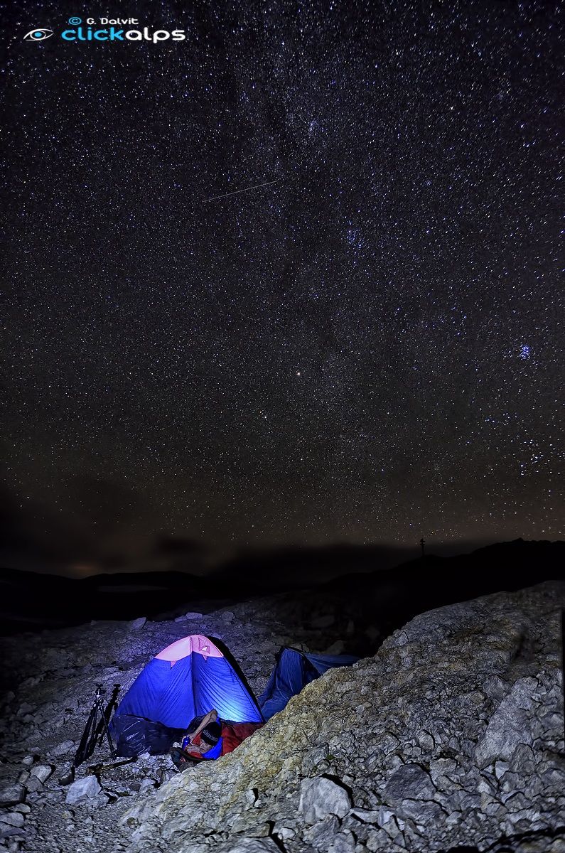 Dormire sotto un tetto di stelle a 3000mt.