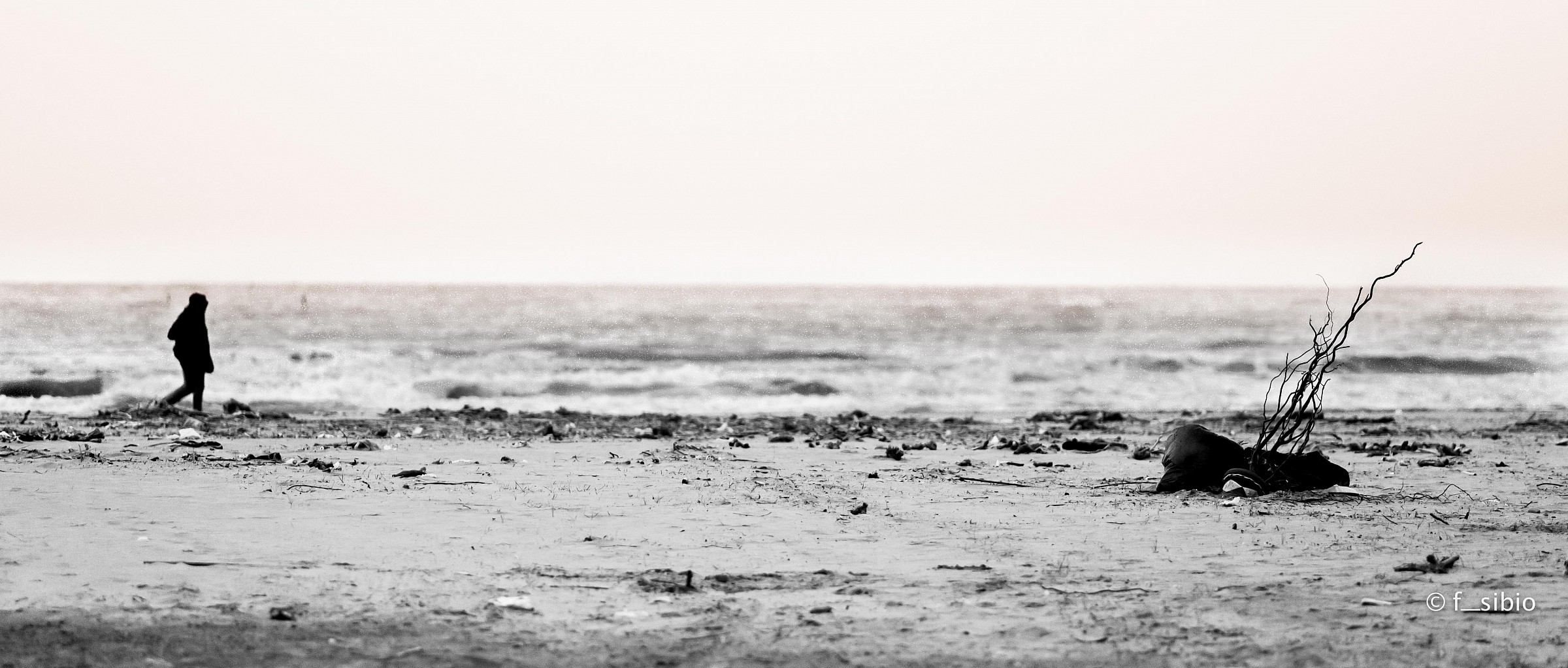 Walking on the beach