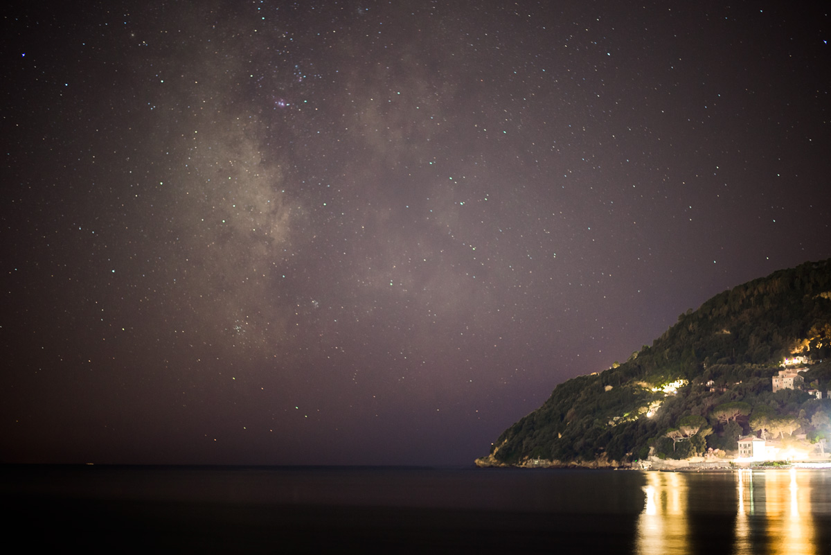 Via lattea su Bocca di Magra (Sp)