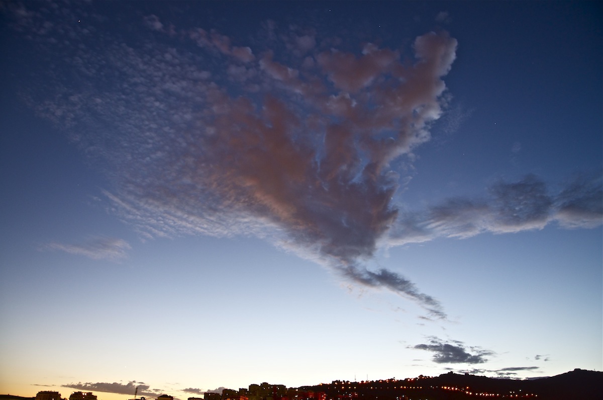Tramonto su Genova dalla terrazza