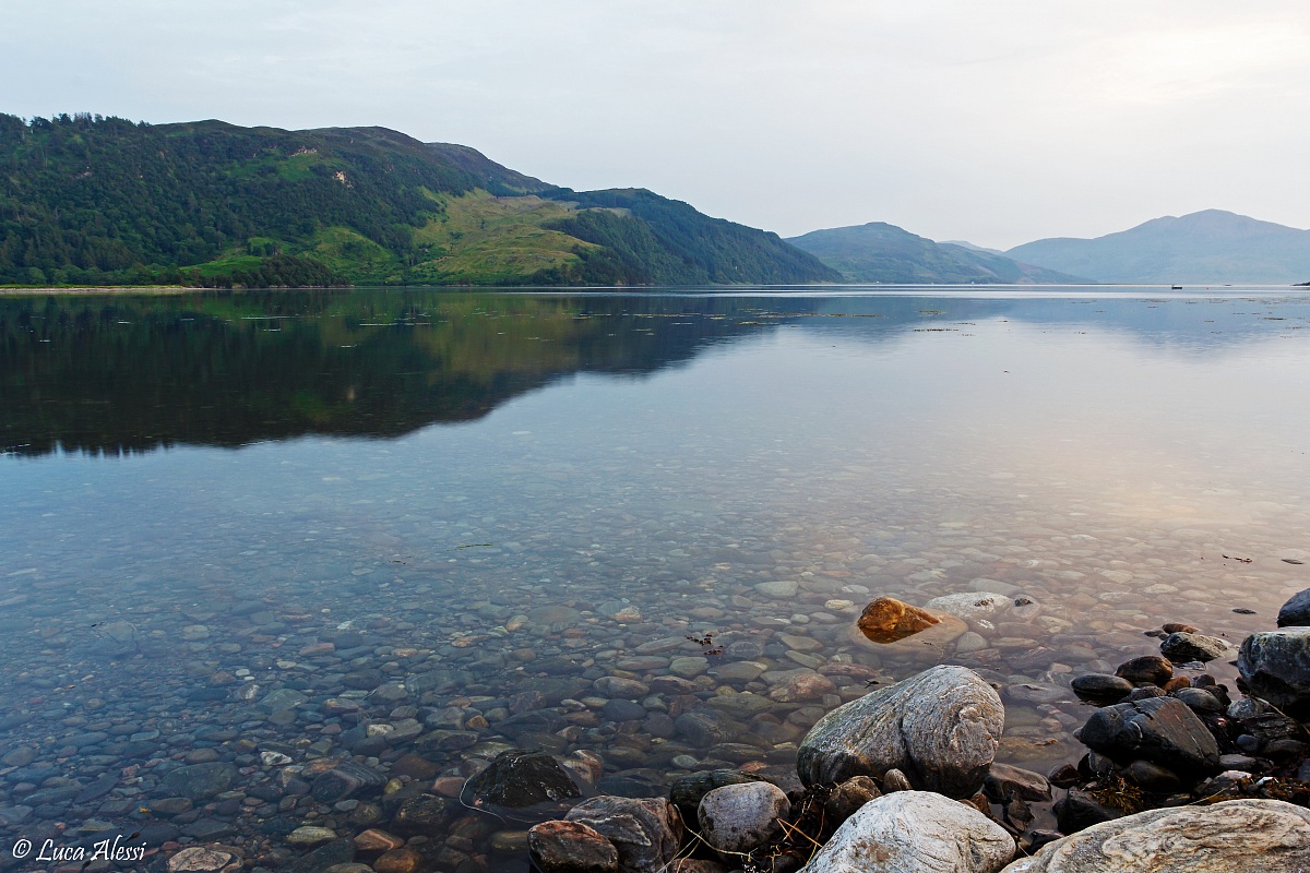 Loch Duich dopo il tramonto