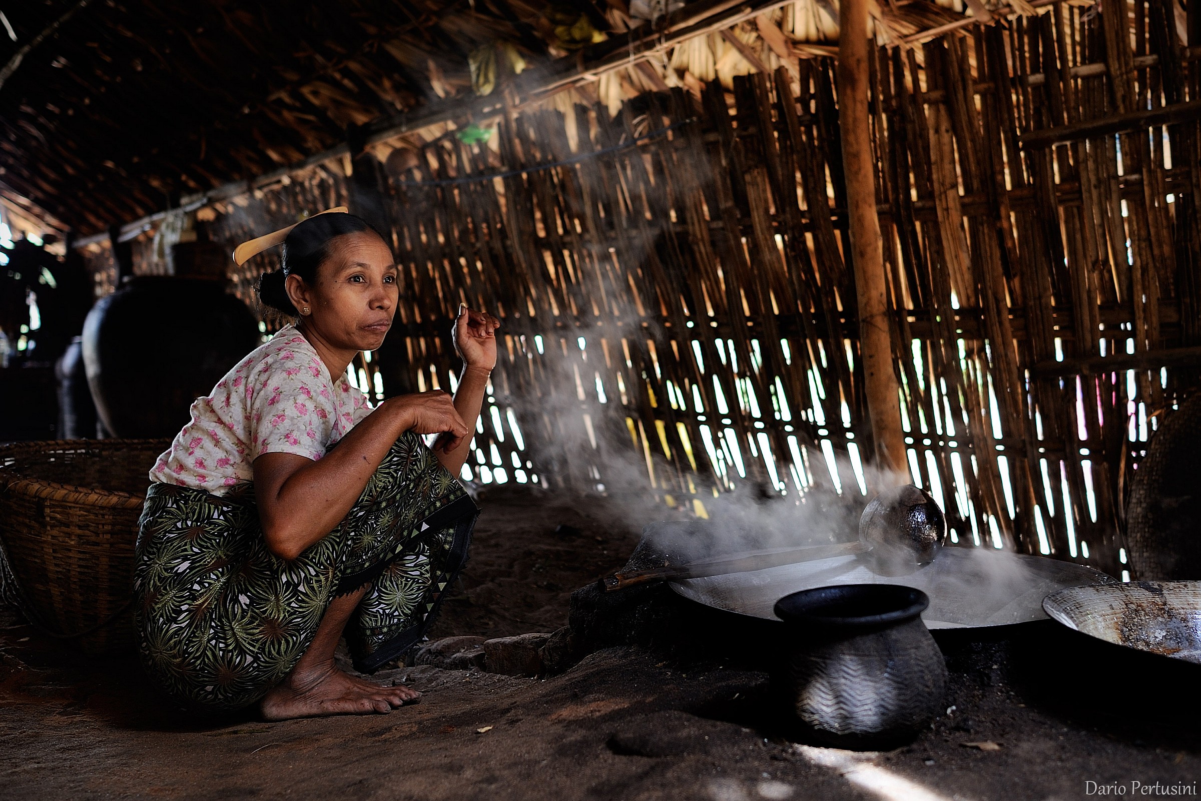 Preparing the distillate ... (Bagan, Myanmar)