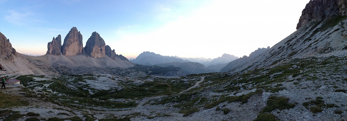 The three peaks at sunset ...
