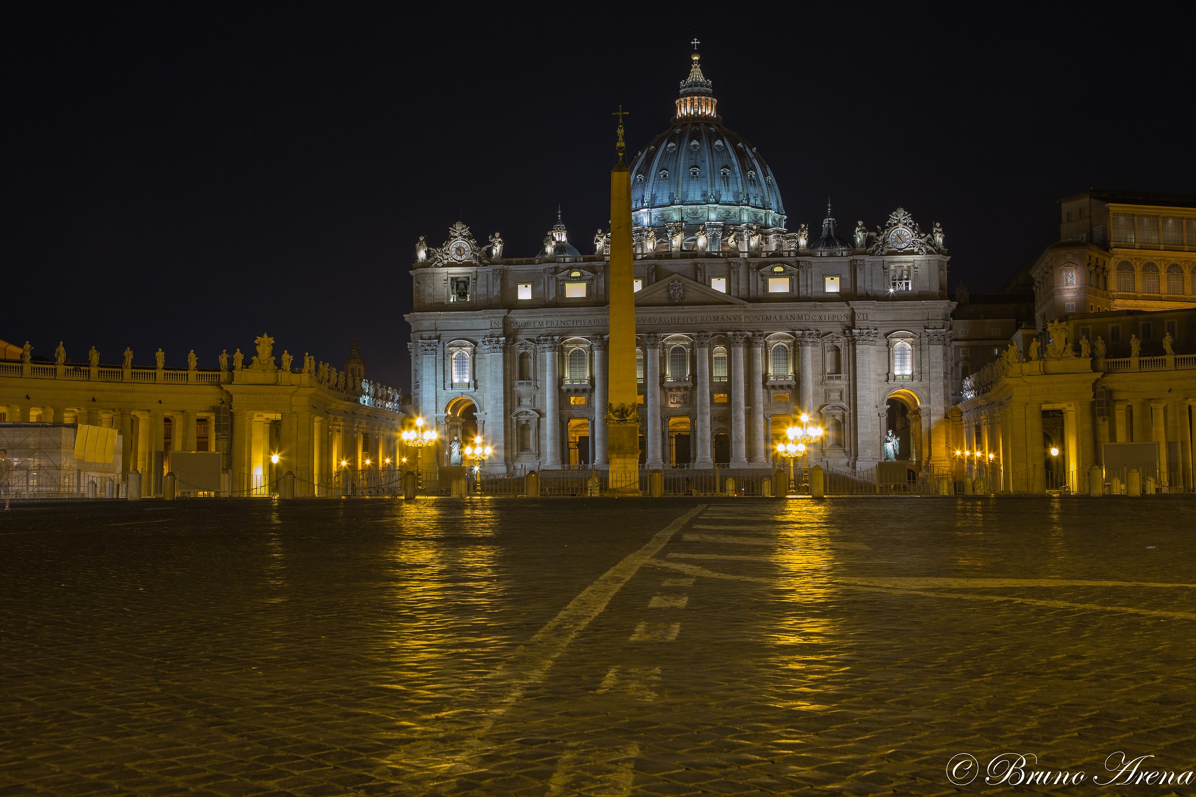 San Pietro by night