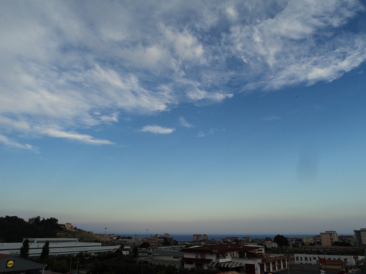 The sky above Catanzaro