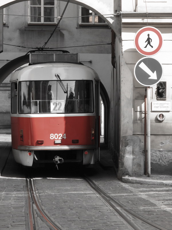 Tramway à Prague