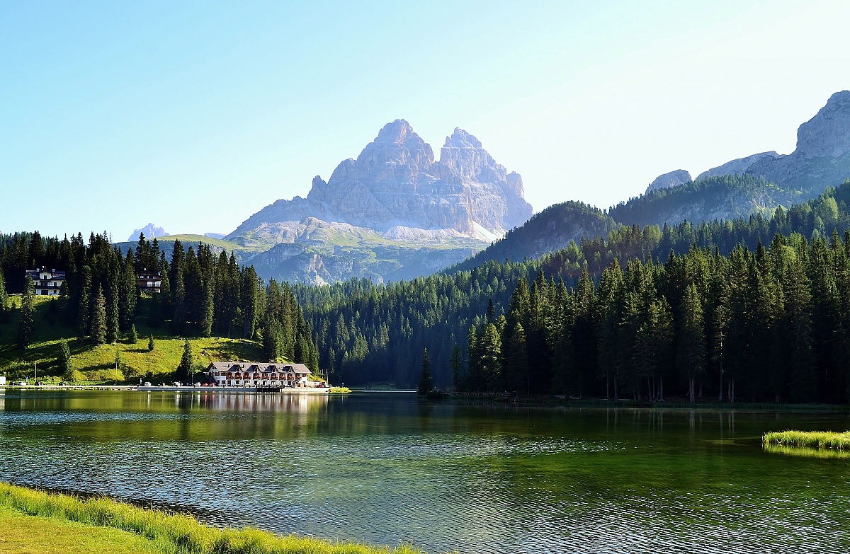 The Cadini Misurina seen from Lake
