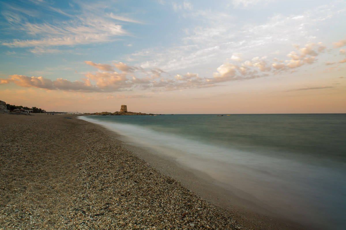 Tramonto, torre di Barì