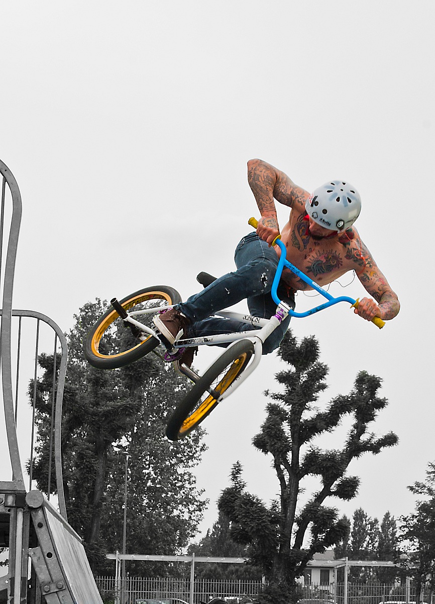 BMX in flight
