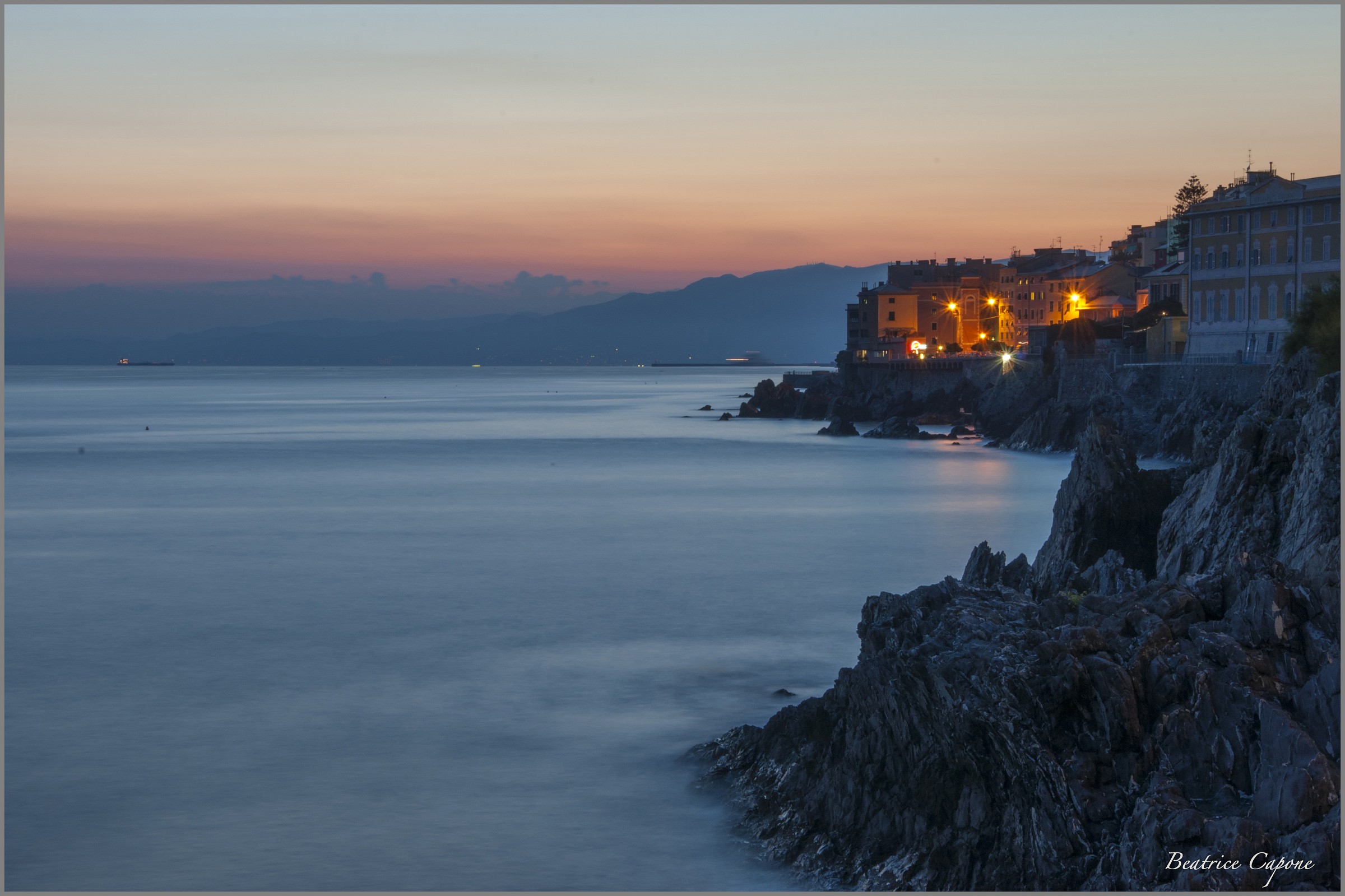 Tramonto su Nervi-Genova