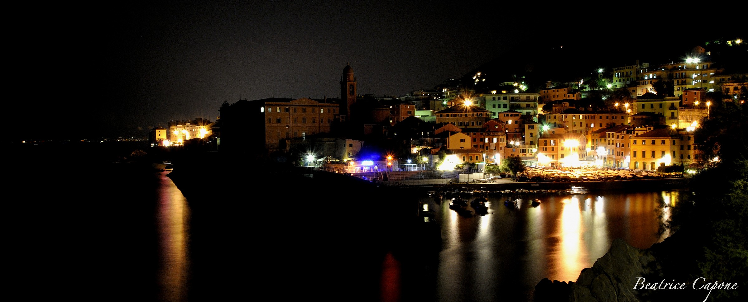 Lights in the Marina Genova-Nervi