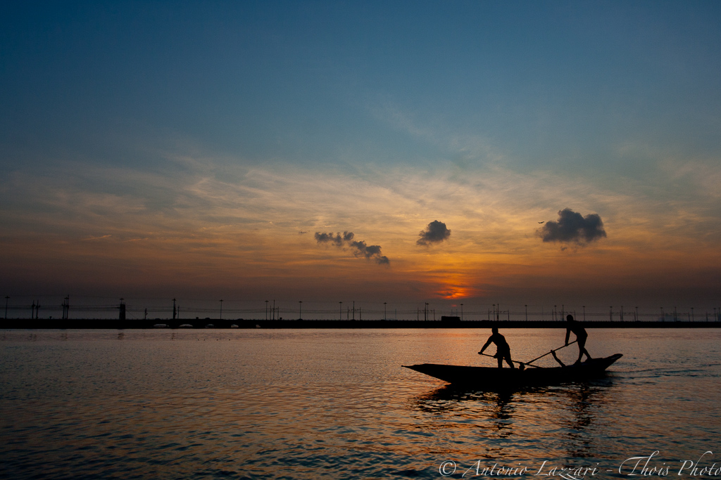 Sunset in Venice lagoon