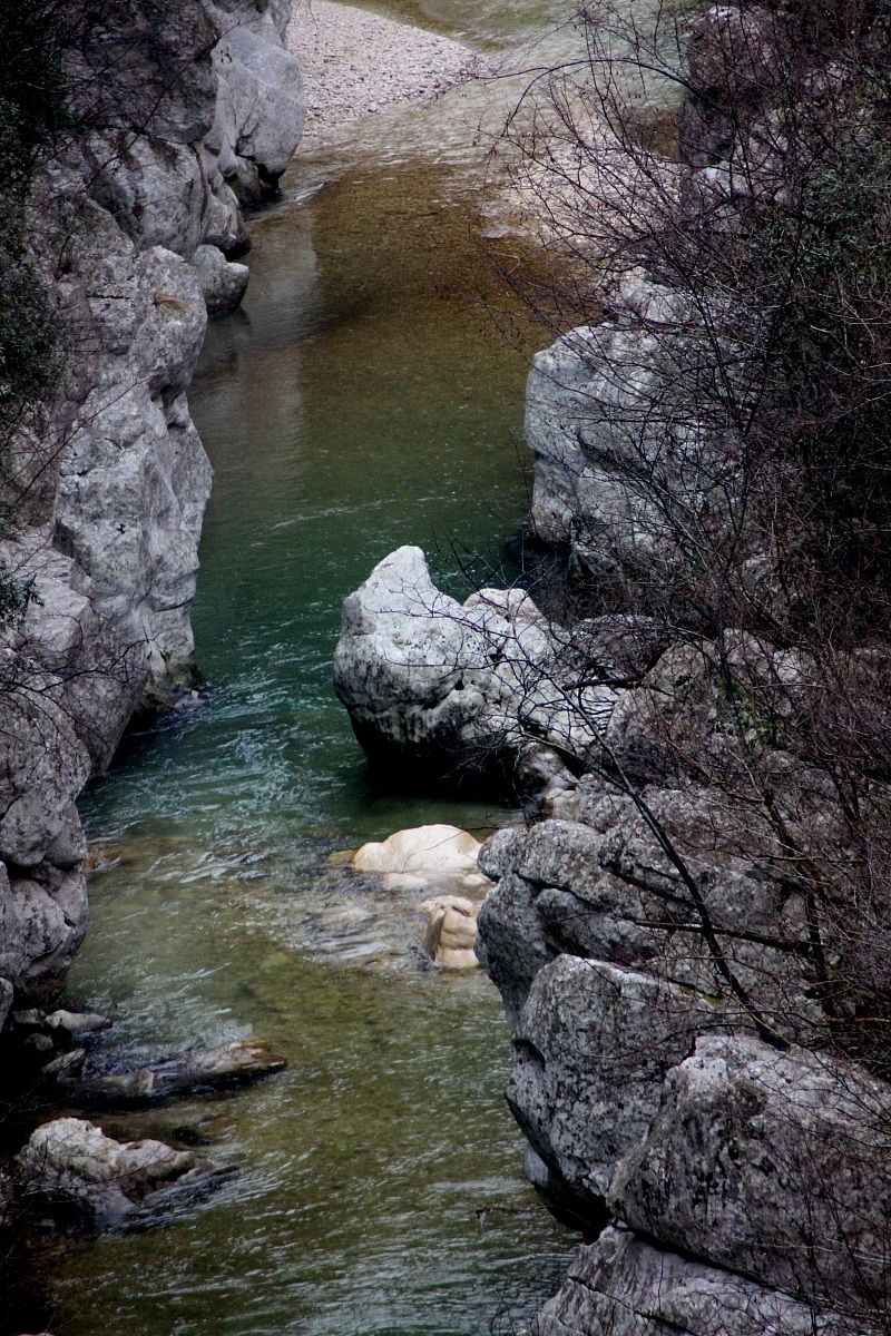 The Rhinoceros, typical rock in the Gorges of the Melfa