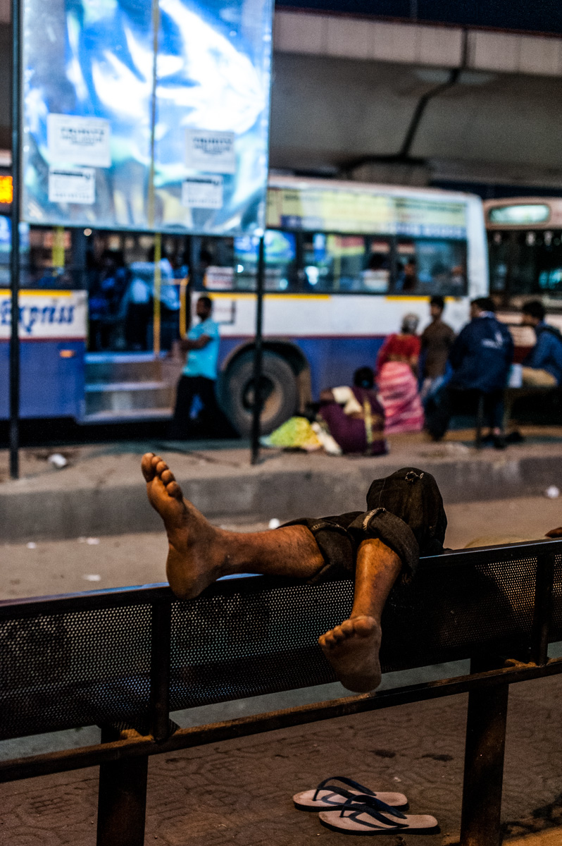 Sleeping in impossible places