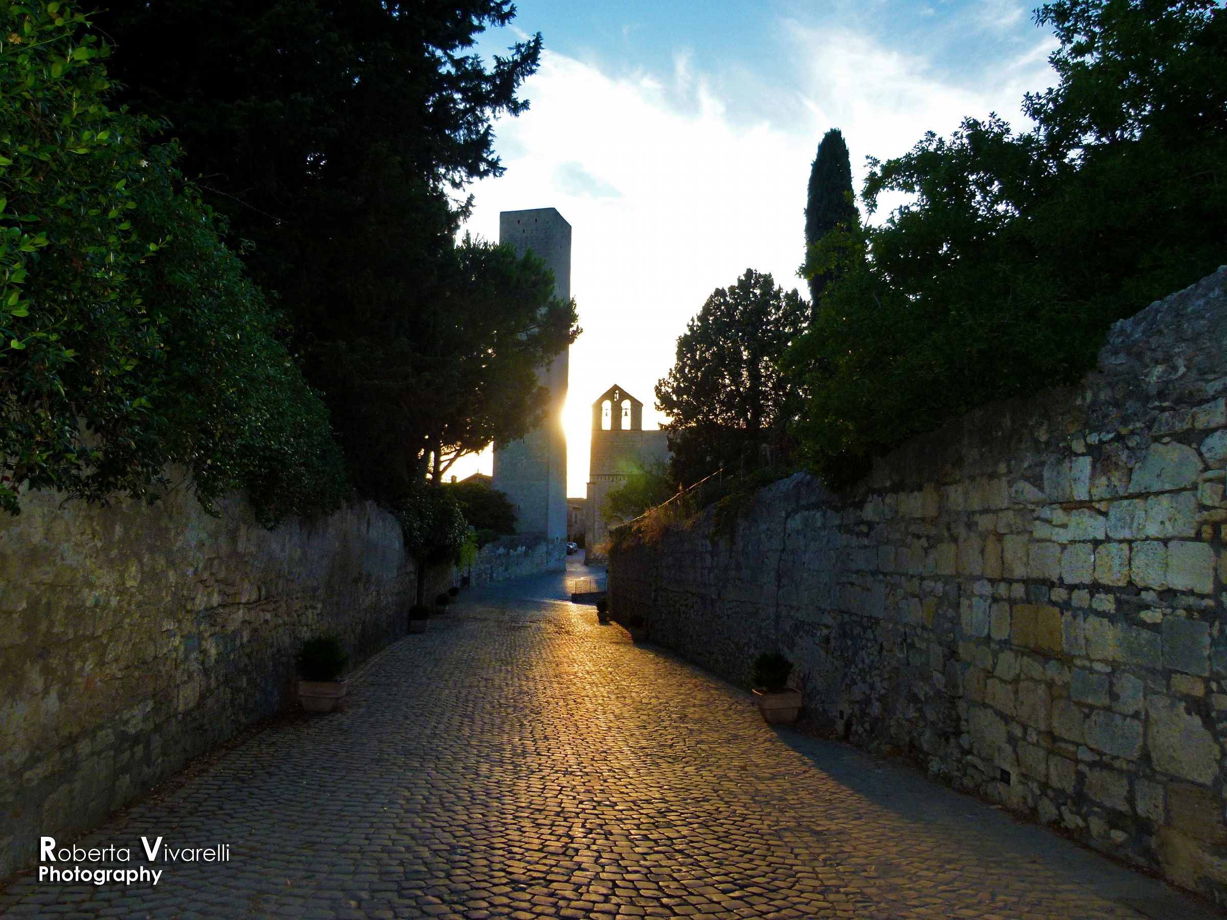 Santa Maria in Castello al tramonto.