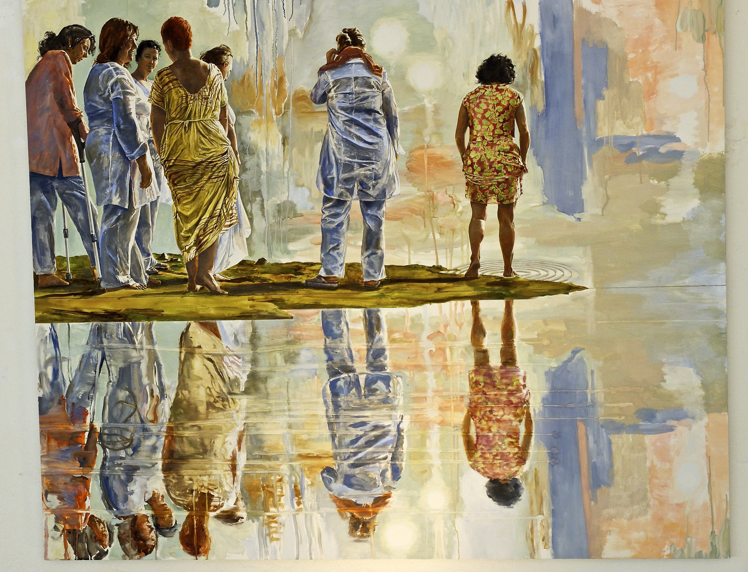 barefoot in the lake ...