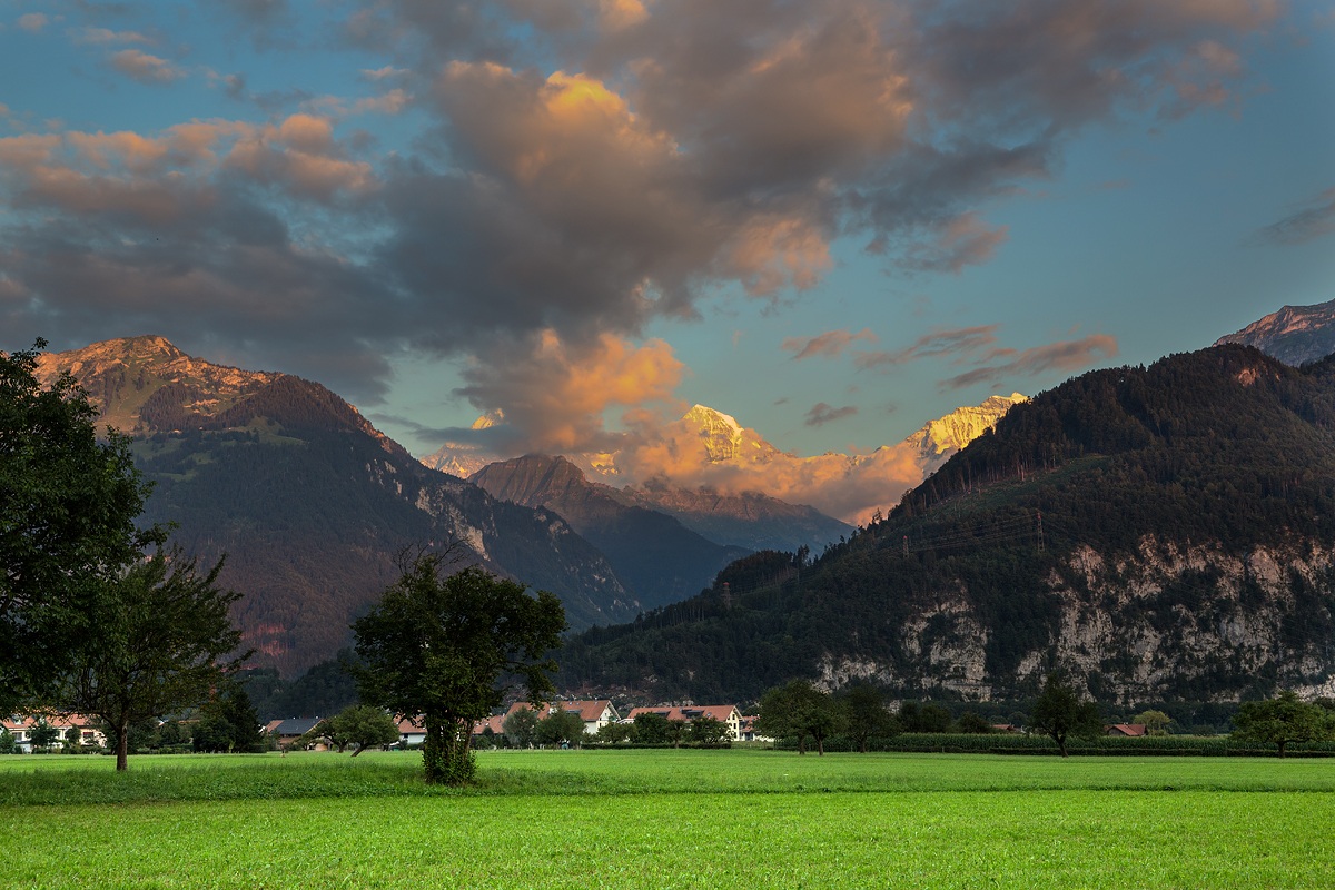 Jungfrau al tramonto