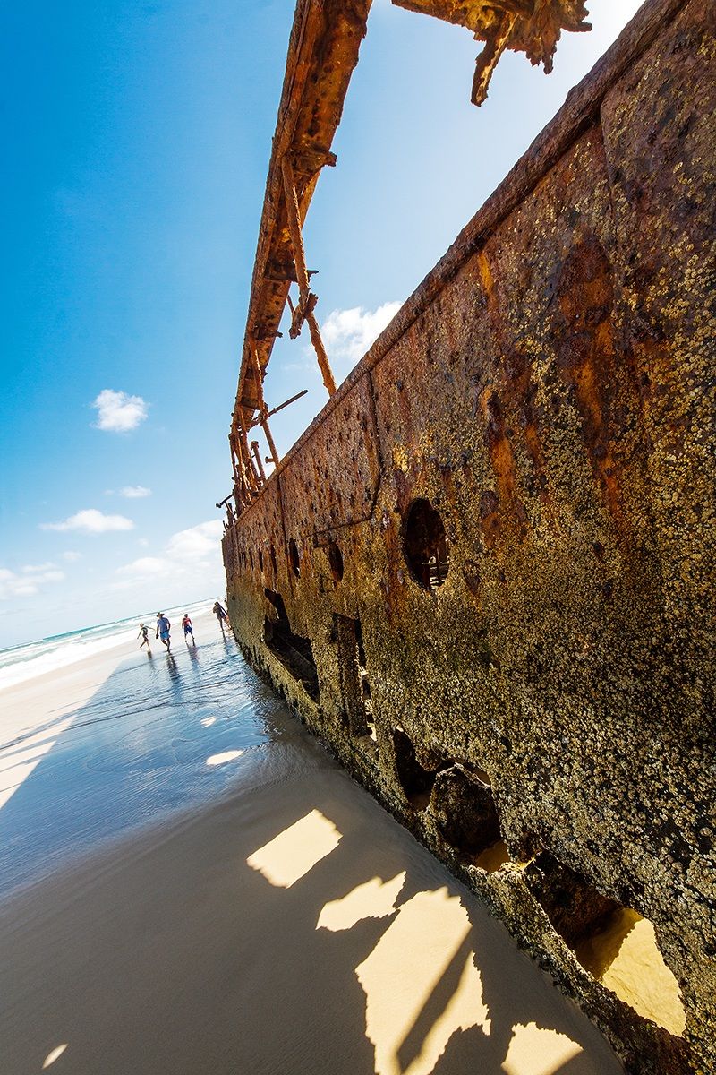 Il relitto del Maheno sull'Isola di Fraser