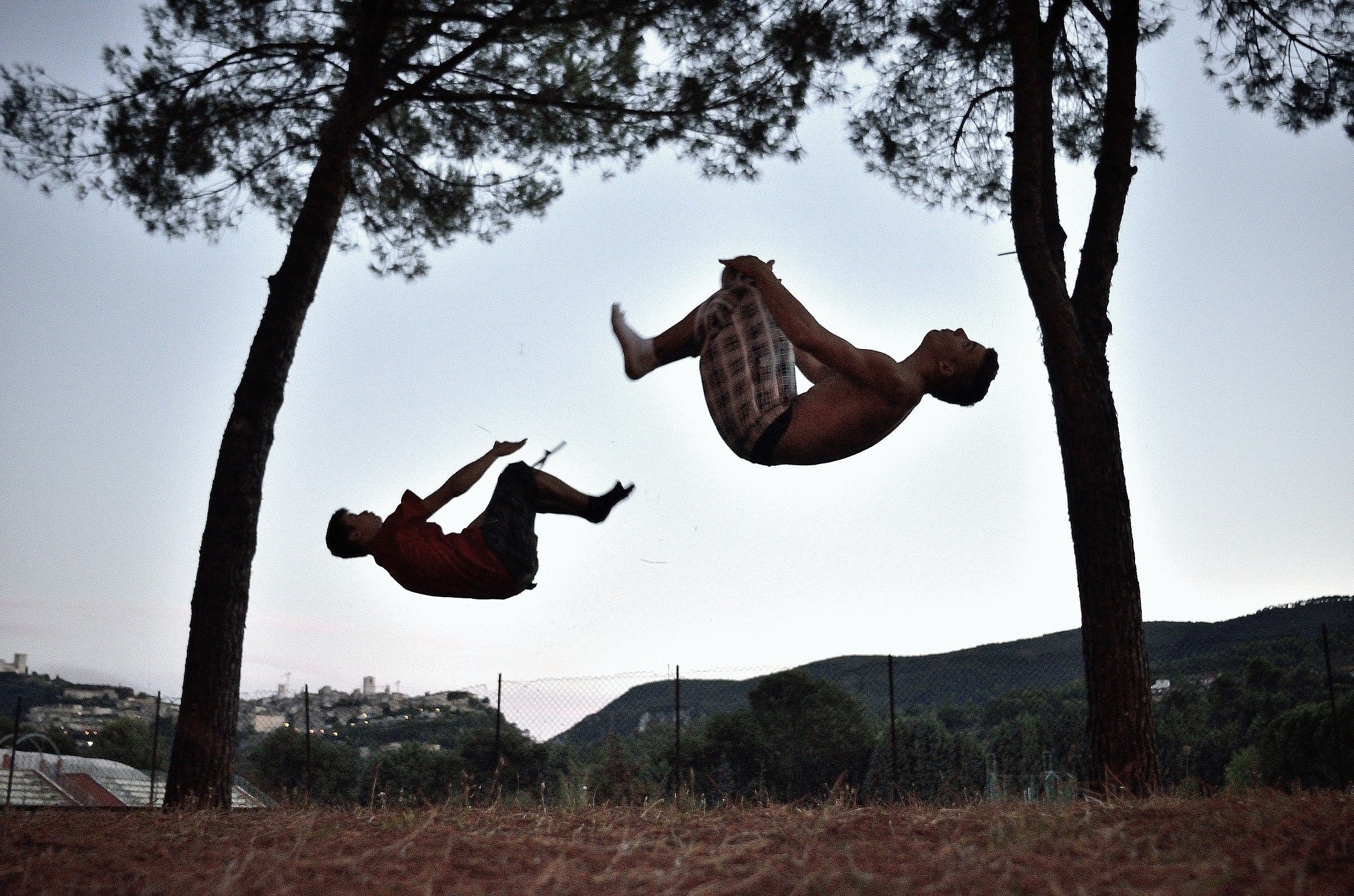 Suspended as in a sleep / dream