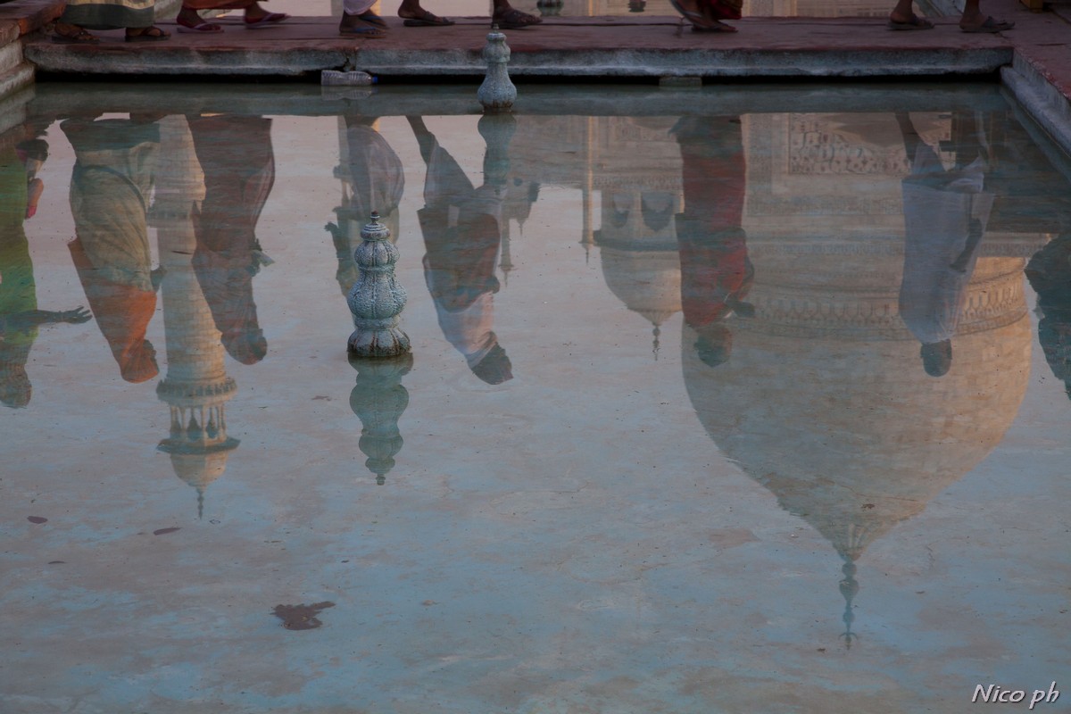 Walking by the Taj