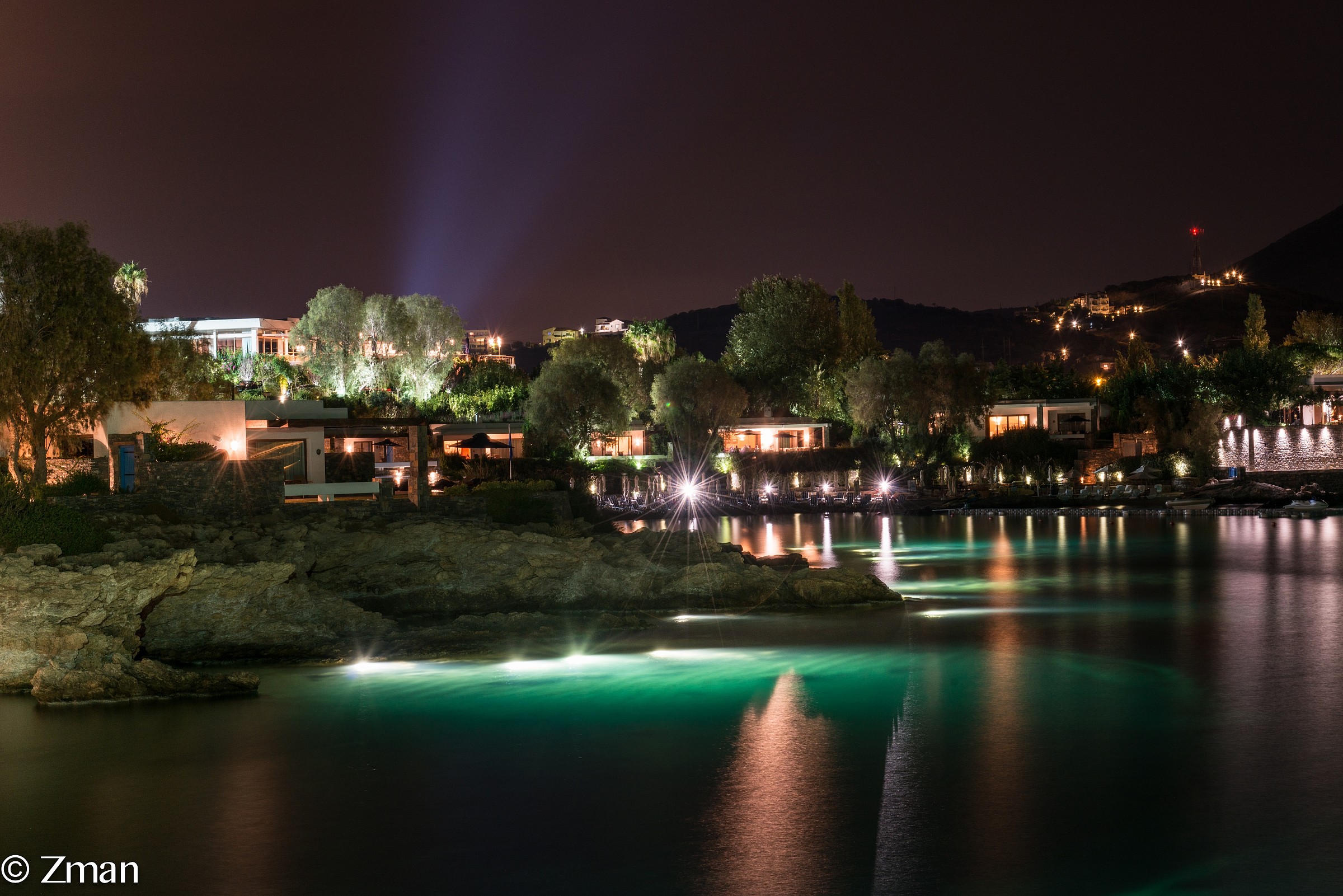 Lagonissi Beach at Night
