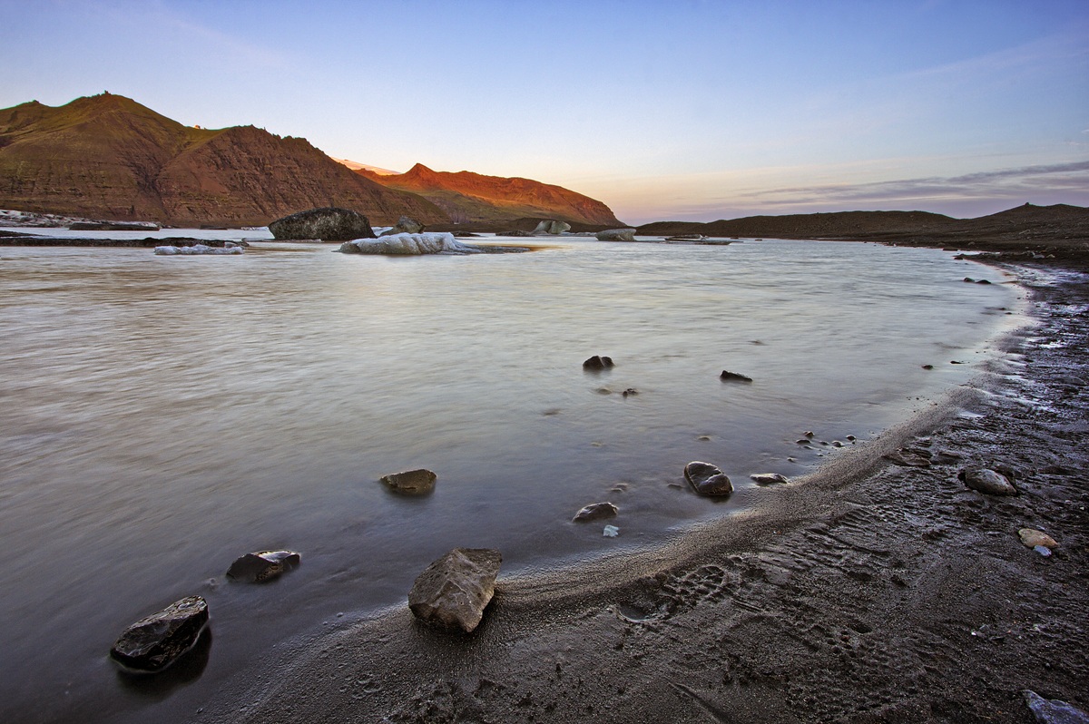 Tramonto a Skaftafellsjokull