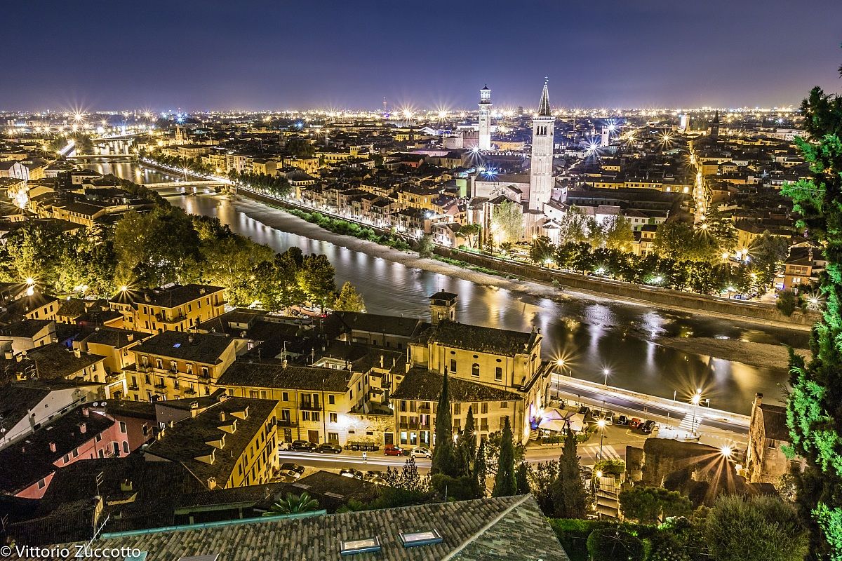 Night View of Verona