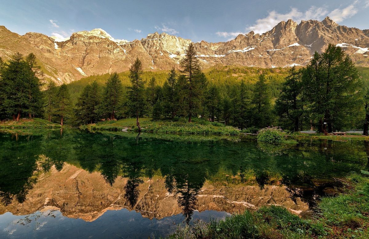 Reflections on the Blue Lake.