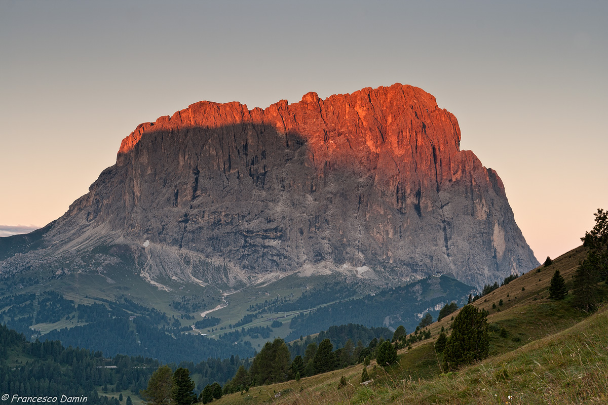 First light Sassolungo