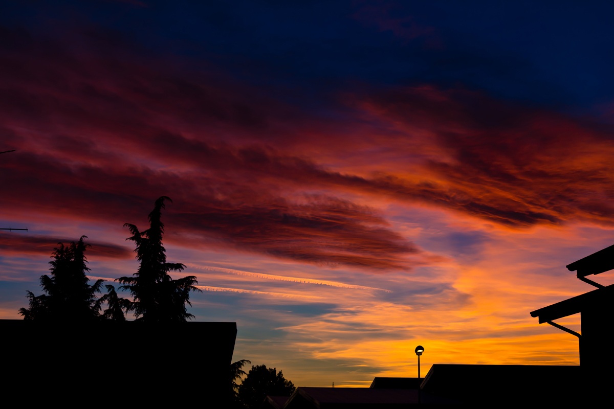 Sunset from the balcony of the house