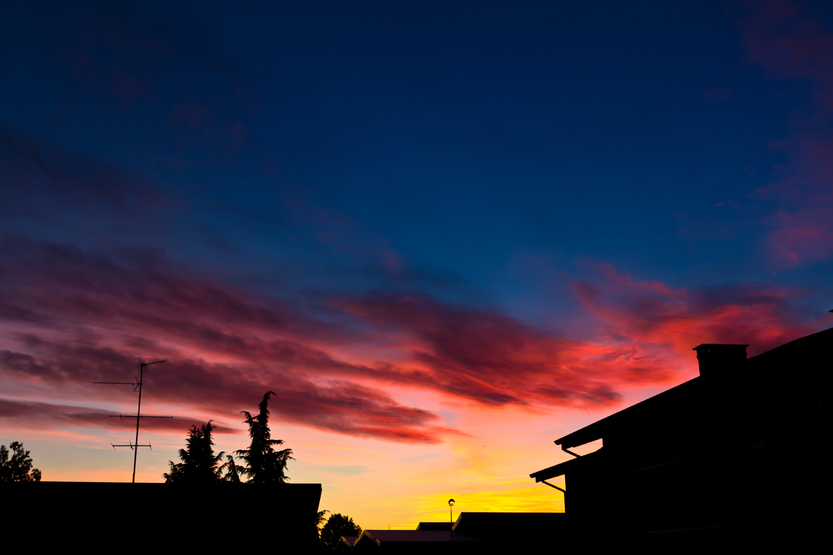 Sunset from the balcony of the house