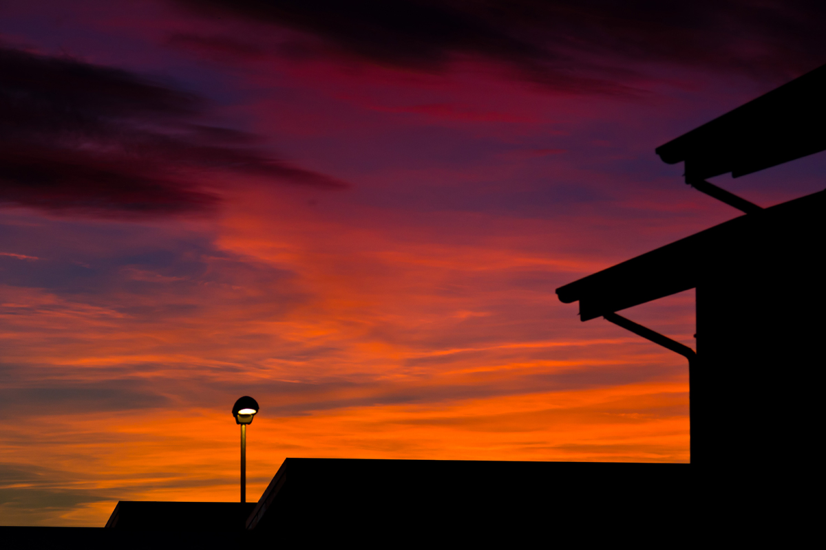 Sunset from the balcony of the house