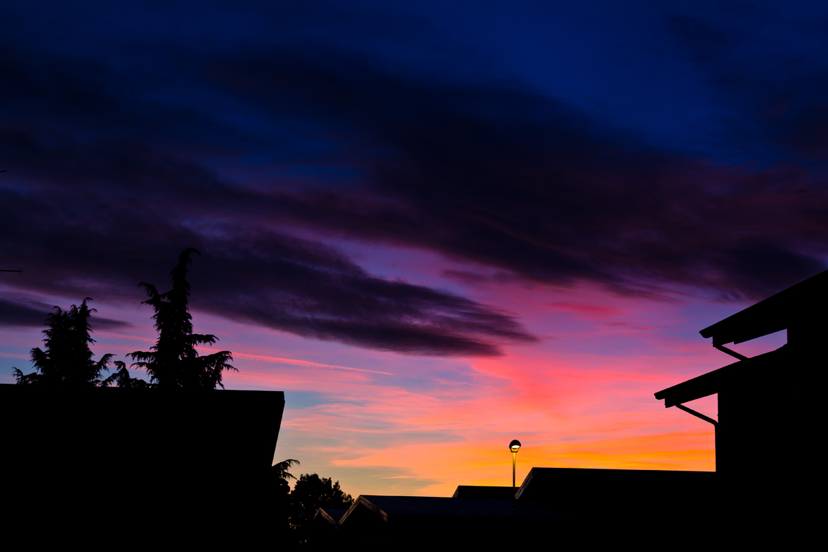 Sunset from the balcony of the house