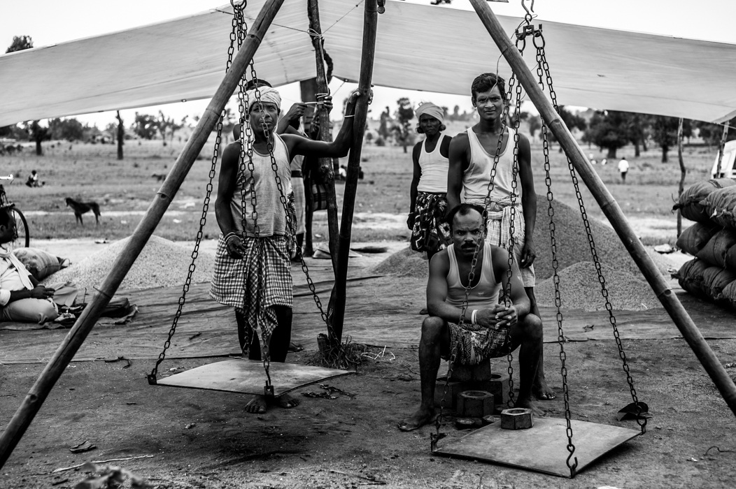 Three Men and a balance