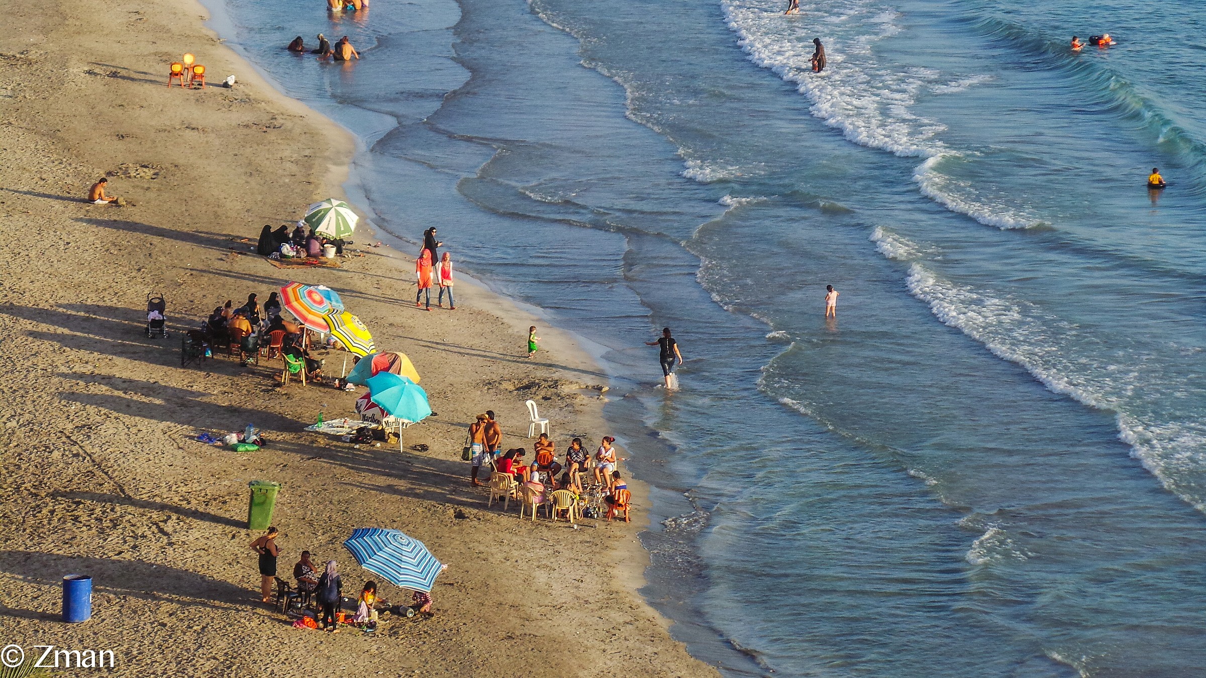 Tyr's Public Beach in The South Of Lebanon
