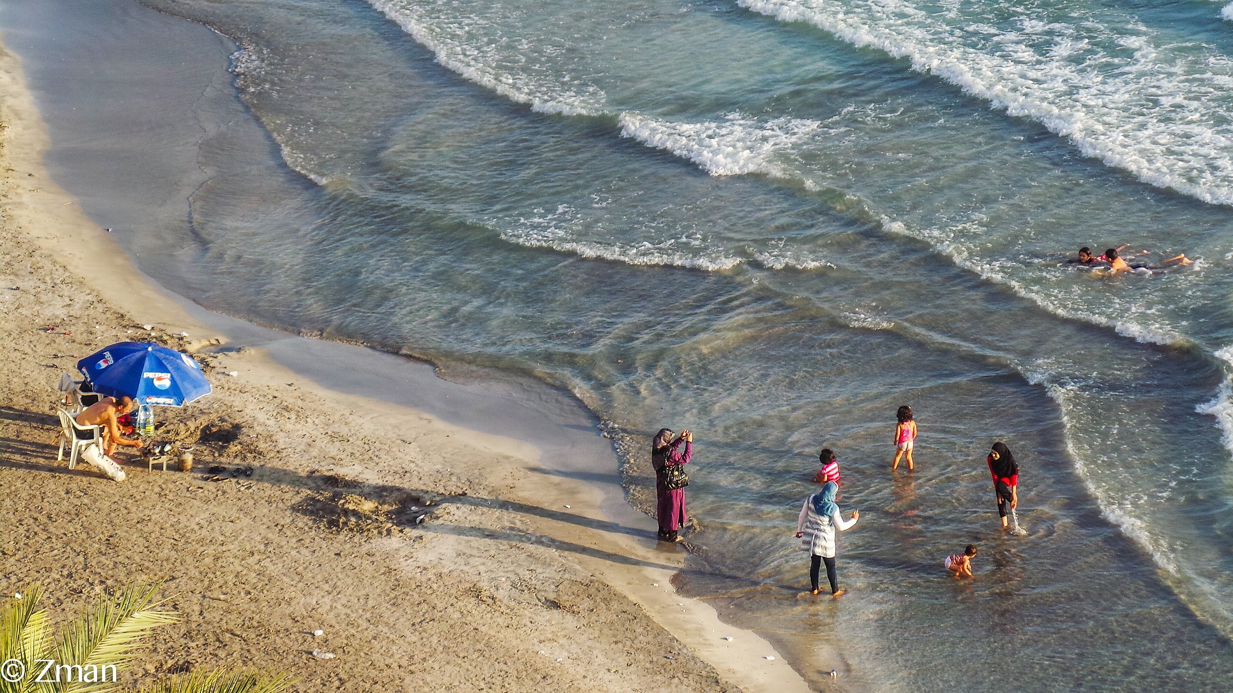 Tyr's Public Beach in The South Of Lebanon