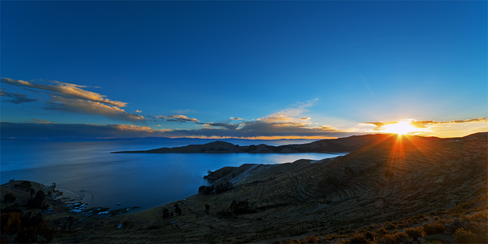 Tramonto sul Titikaka dalla Isola del Sole