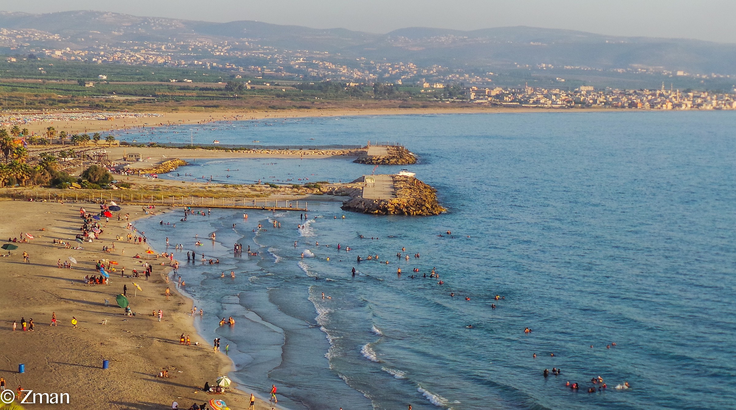 Tyr's Public Beach in The South Of Lebanon