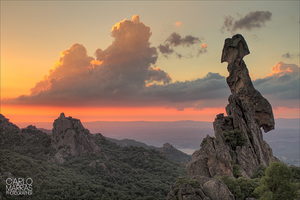 Sunset at "Sa Crabarissa" (Austis, Sardinia)